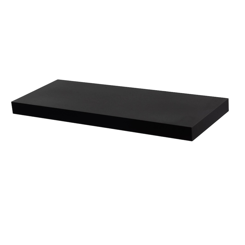 image 1 of Harbour Housewares Modern Floating Wall Shelf - 60cm - Black