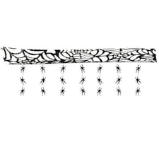Halloween Hanging Ceiling Decoration With Spiders 3m