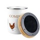 image 5 of Country Farm Animals Compost Caddy - Metal 2L Decorative Kitchen Food Waste Bin