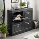 image 5 of SoBuy FSR79-SCH,4 Flip-Drawer Shoe Rack Cabinet Storage 16 Pairs | Black | Black | 1