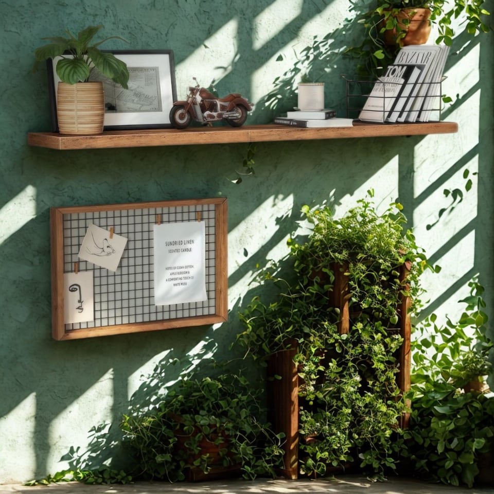 image 1 of Industrial Wall Mounted Floating Shelf