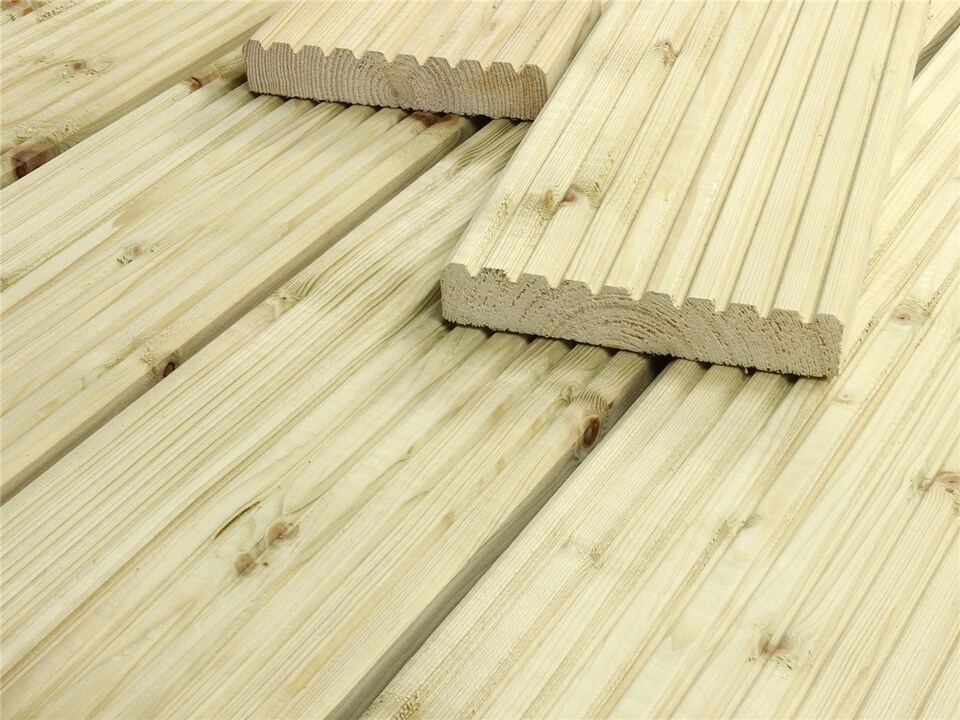 image 1 of eDecks Redwood Timber Decking Boards, 3600mm, 145 x 28mm - Pack of 20