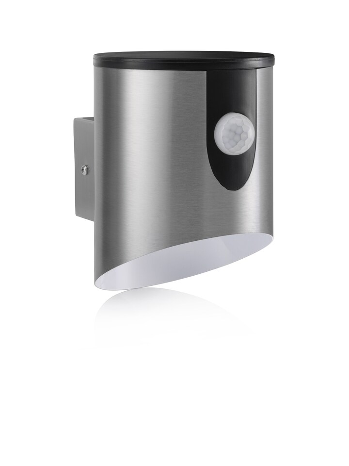 image 1 of Auraglow Battery Powered PIR Motion Sensor Wall Light - HIXON | Clear | Stainless Steel