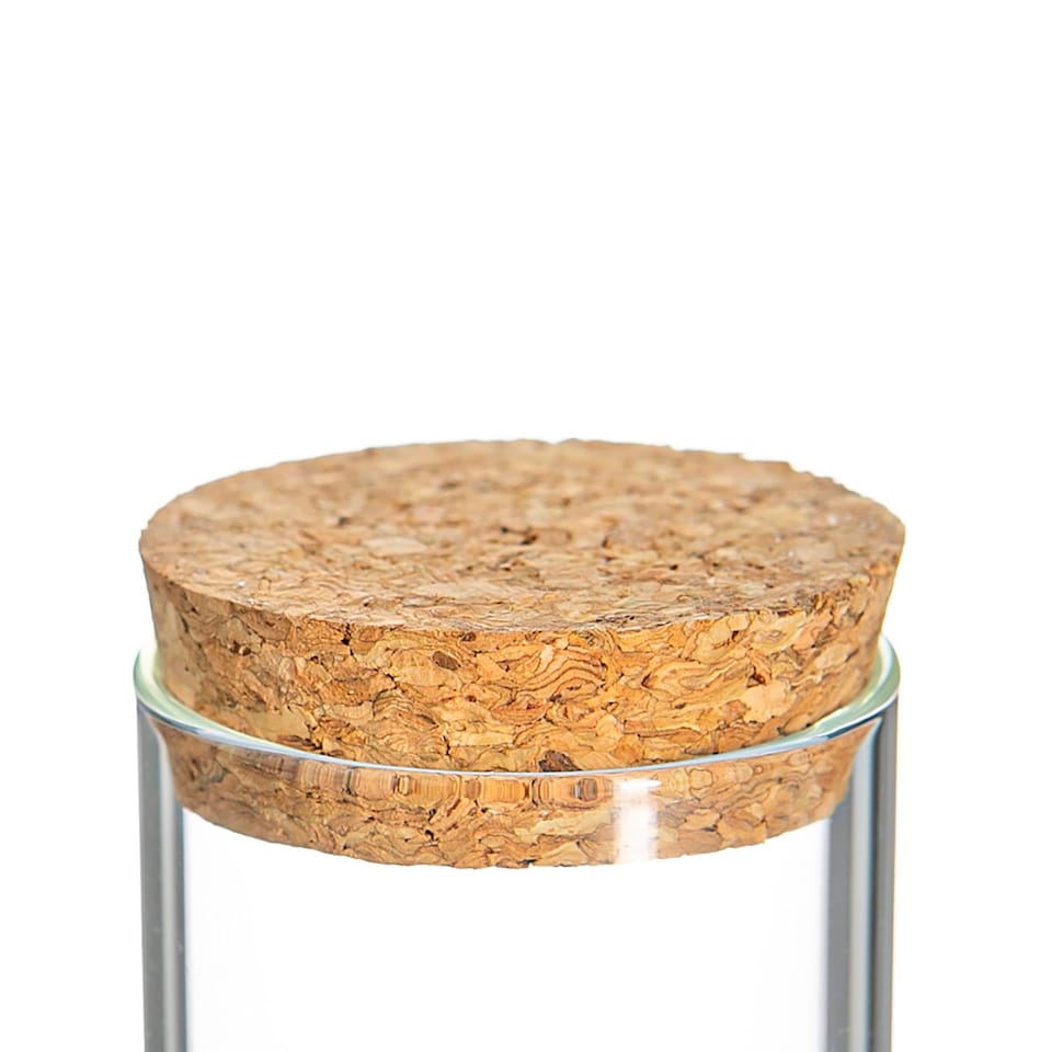 image 1 of Argon Tableware Glass Storage Jars with Cork Lids - 110ml - Pack of 3