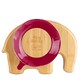 image 2 of Tiny Dining Children's Bamboo Suction Elephant Plate - Red | Red | Red