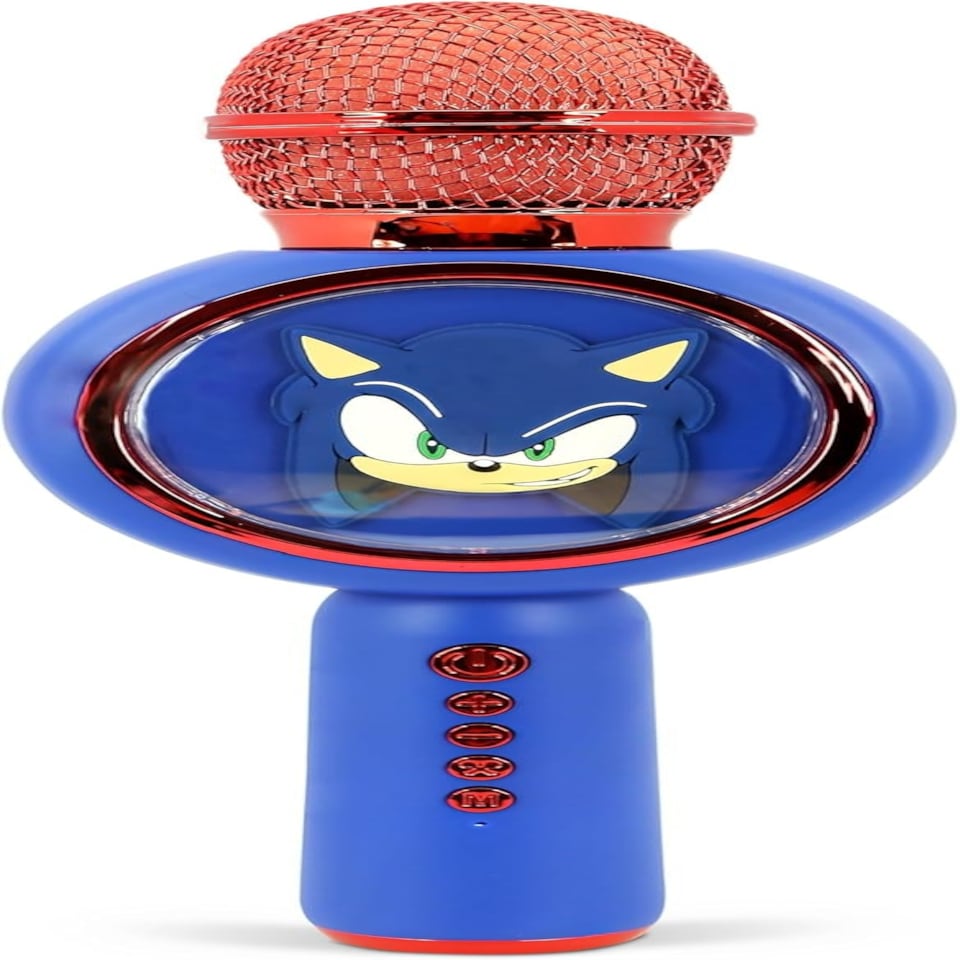 image 1 of Sonic The Hedgehog Karaoke Microphone and Wireless Speaker with LED Lights