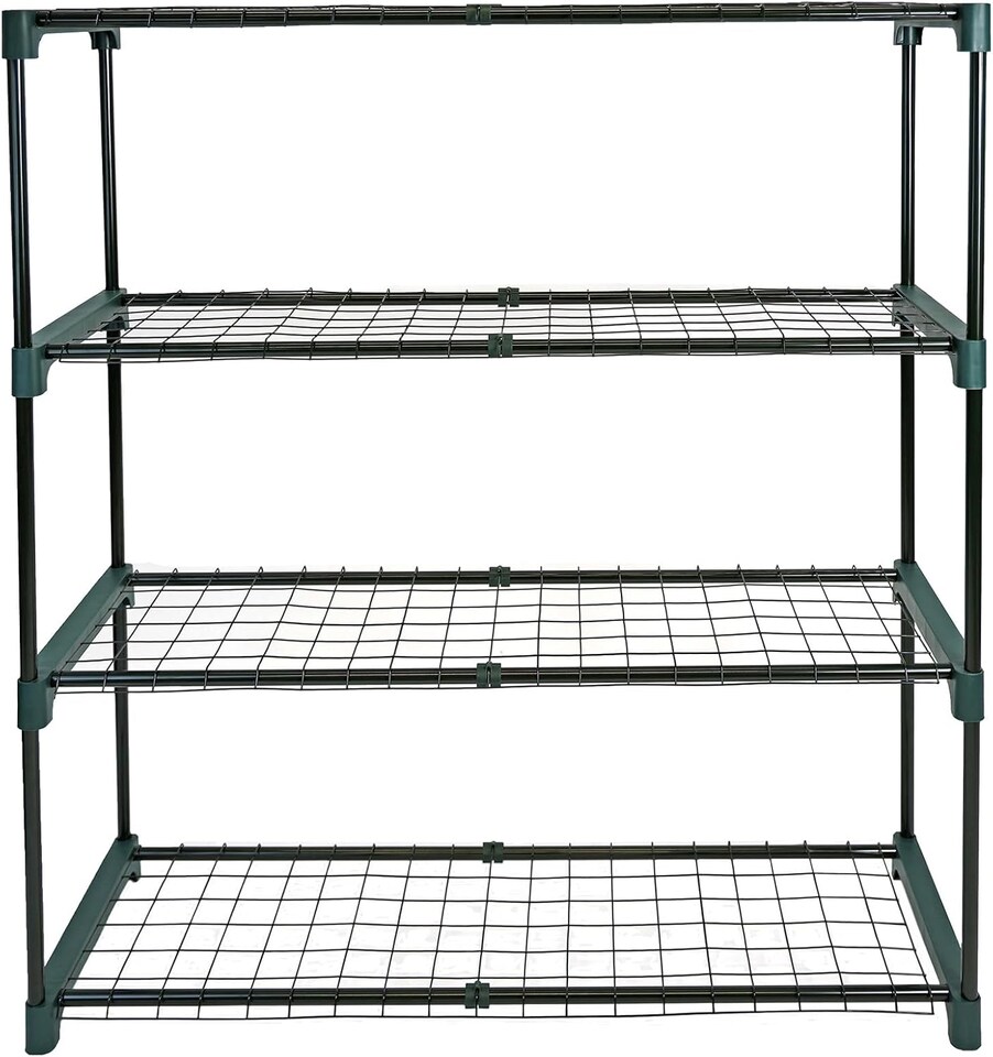 image 1 of Flower Staging Display Greenhouse Shelving Racking 4 Tier Garden Pot Plants 2pcs
