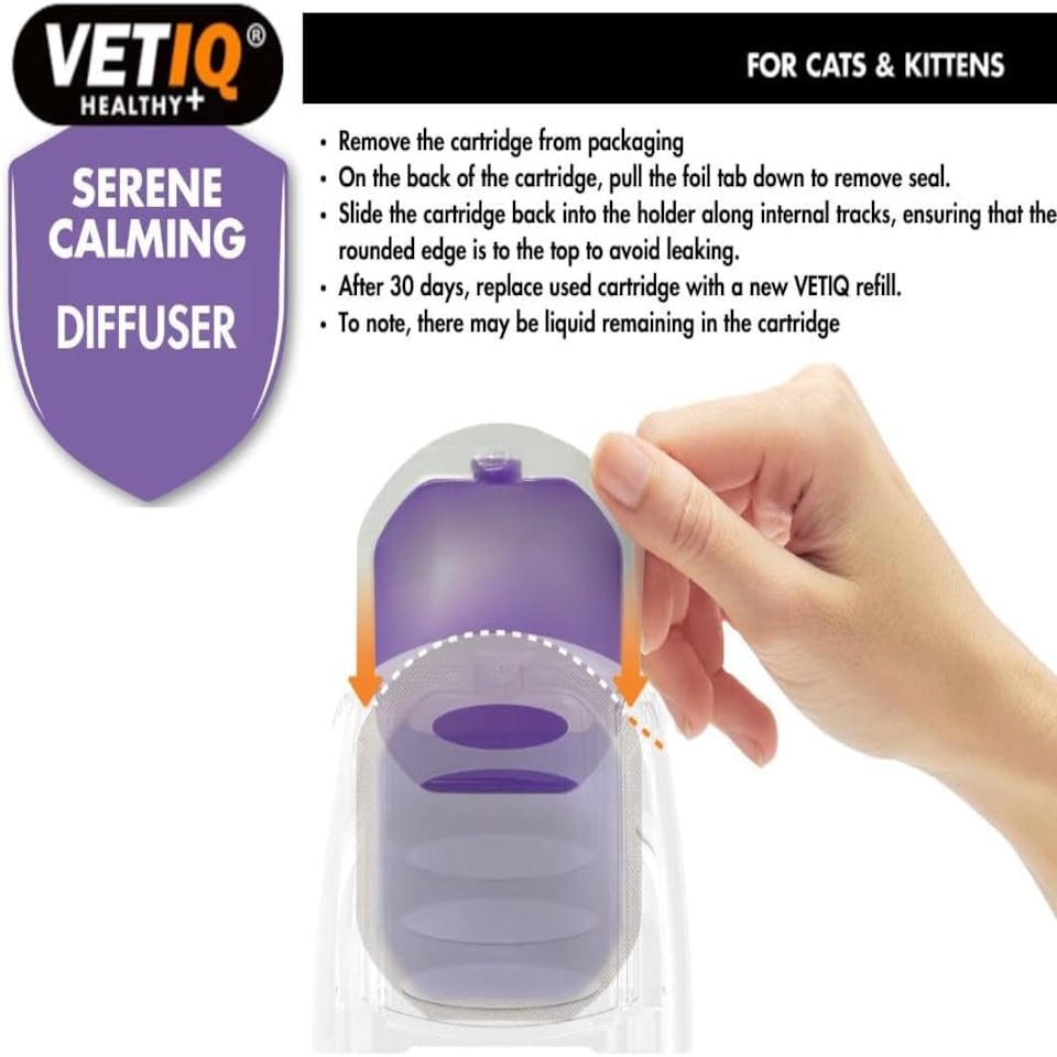 image 1 of VETIQ Serene Calming Portable Diffuser & Refill 6ML