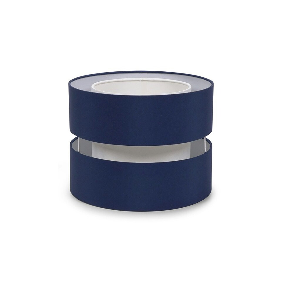 image 1 of ValueLights Sophia Pair of Small Navy 2 Tier Ceiling Light Shades
