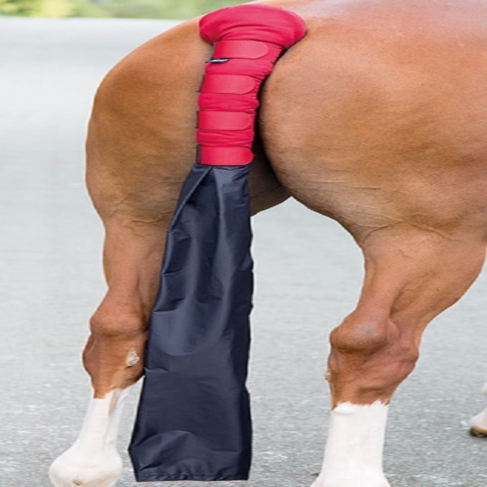 image 1 of Shires Padded Tail Guard With Bag Blue | Colour: Navy Blue
Size: One Size