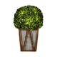 image 1 of Teamson Home Indoor Outdoor Garden Solar Light Decor, Pre Lit Artificial Shrub Bush