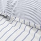 image 4 of Bianca Hampton Stripe 200 Thread Count Cotton Reversible Duvet Cover Set | Blue | King