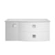 image 1 of Balterley Gentleshaw Contemporary Wall Hung Vanity Unit with Grey Marble Worktop, Moon White, 1000mm