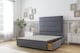 image 3 of Sloomy Texas Steel Plush Divan Bed With Mattress No Drawers With 54" Floor Standing Headboard 4'6 Double | Grey | Steel | Double | 1