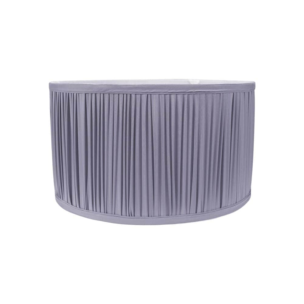 ValueLights Jess Fabric Ruched Pleated Ceiling Floor Table Small Drum Lamp Shade with Bulb in Baby Blue