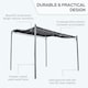 image 3 of Outsunny 3 x 3m Pergola Gazebo Metal Frame Elegant Scrolling WeatherResistant Canopy Sun Rain Shade Garden Outdoor Shelter, Grey