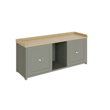 GFW Lancaster 2 Door Shoe Bench - Grey
