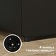 image 4 of Vinsetto 3 Drawer Modern Steel Filing Cabinet w/ 4 Wheels Lock Pencil Box Black