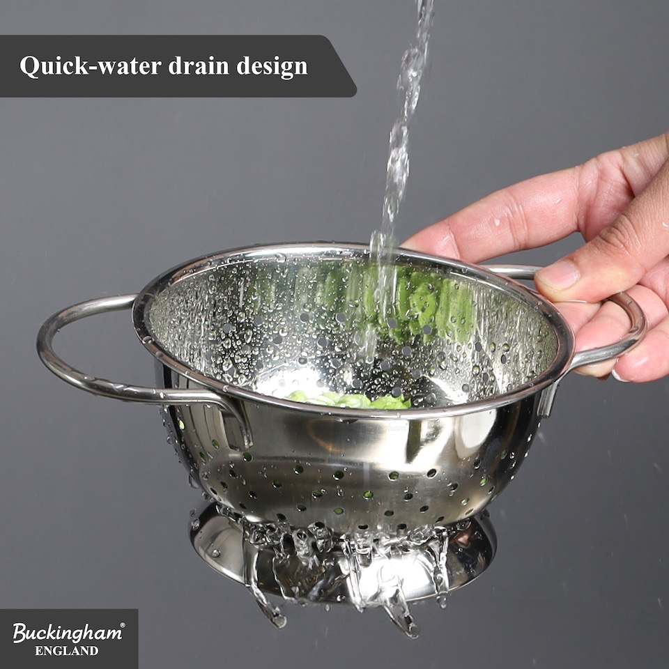 image 1 of Buckingham Hemisphere Colander/Strainer Stainless Steel 0.7 L / 14 cm.