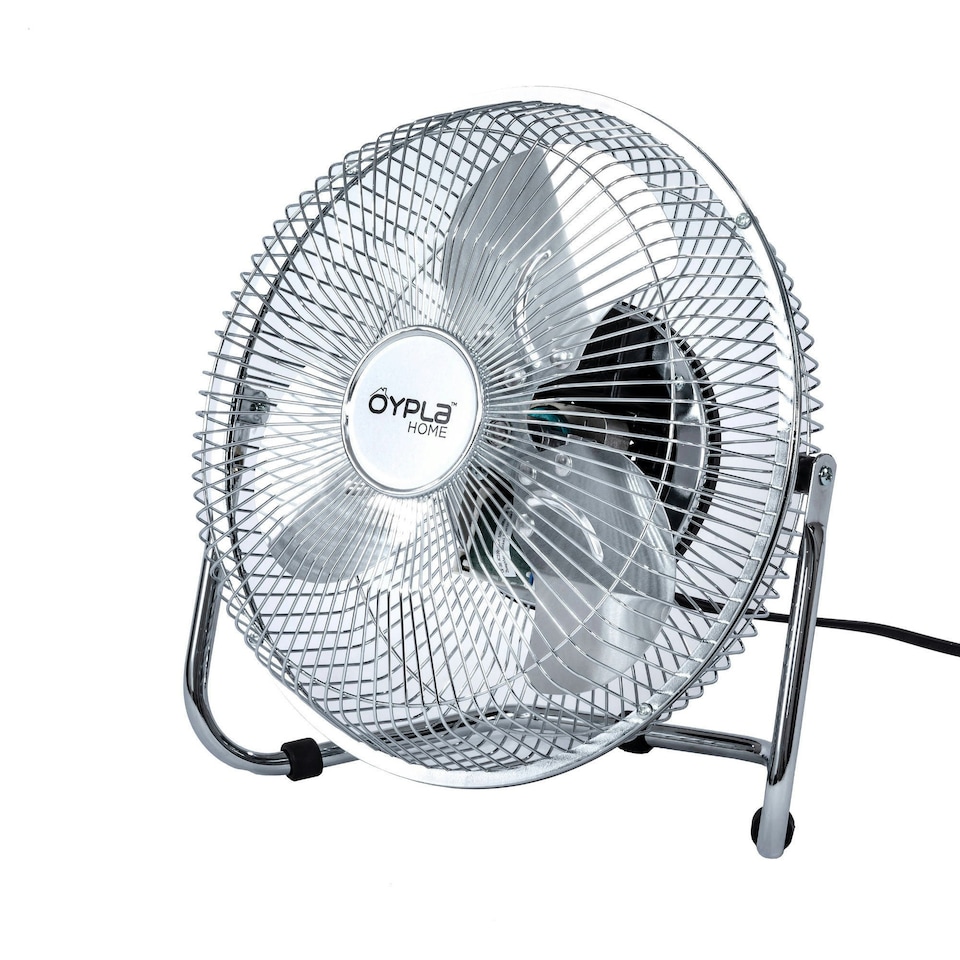image 1 of Oypla 9" Inch Chrome 3 Speed Floor Standing Gym Fan Hydroponic