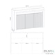 image 8 of TV Unit TV Stand Sideboard Storage Cabinet Cupboard Black High Gloss 155cm