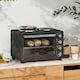 image 2 of HOMCOM 28L Countertop Toaster Oven with 2 Hot Plates, Grill, Roast, Bake | Black