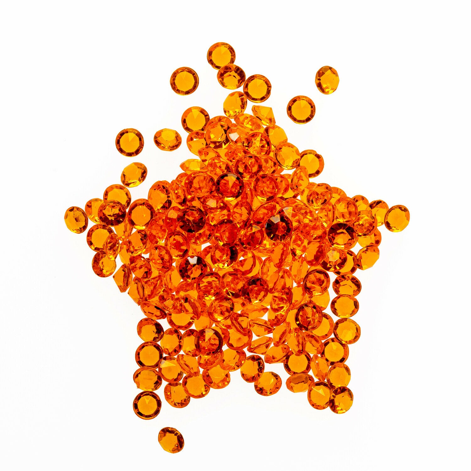 Neel Blue Acrylic Rhinestone Table Confetti, Table Scatters - 2000pcs in Orange