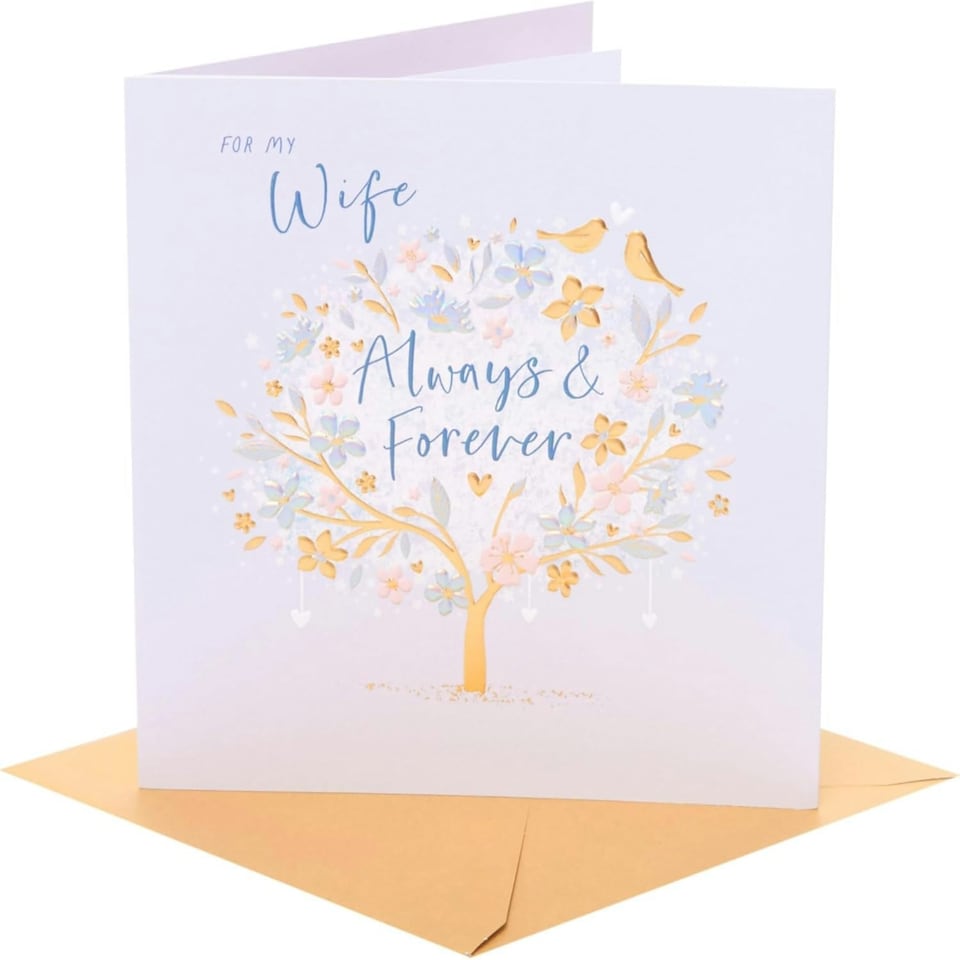 image 1 of Always & Forever Design Wife Wedding Anniversary Card