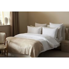 Belledorm Waffle Weave Cotton Cover Set - White - Double
