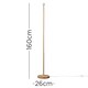 image 6 of ValueLights Modern Scandi Floor Lamp Base In Light Wooden Finish | Brown