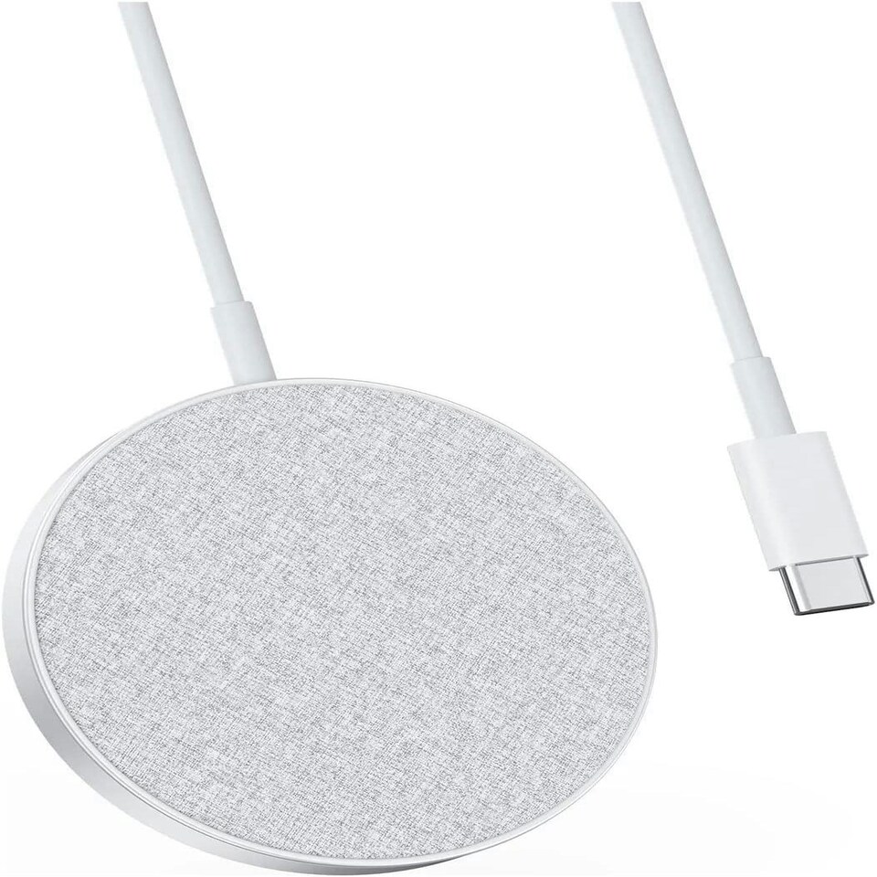 image 1 of Anker PowerWave Select Plus 7.5W Magnetic Wireless Charger - White A2566G41 USB-C