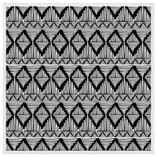 Geometric line pattern (Picutre Frame) White | M