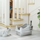 image 9 of PawHut Stainless Steel Cat Litter Box with High Sides Grey | M