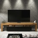 image 3 of TV Unit TV Stand Oak Black Media Console Sideboard Storage Cabinet 200cm