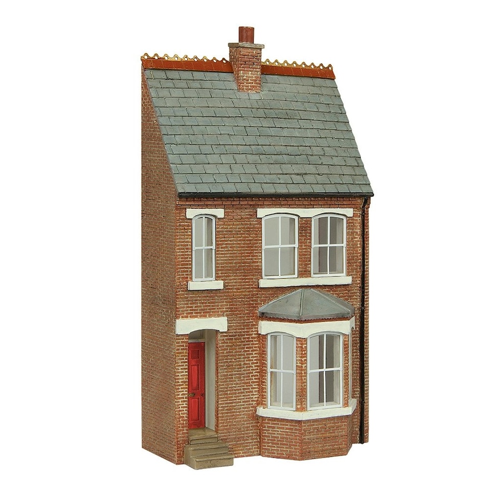 Bachmann Scenecraft Low Relief RH Bay Terrace Red (Pre-Built)