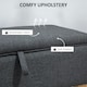 image 4 of HOMCOM Linen Storage Ottoman Storage Box with Rubberwood Legs, Dark Grey