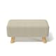 image 1 of Living and Home Rectangular Ottoman Footrest with Wood Legs - Beige