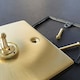 image 4 of SE HOME Satin / Brushed Brass 1 Gang Single Coaxial TV Socket Black | Satin Brass