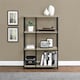 image 3 of Elmwood Bookcase Distressed Grey Oak 9650096PCOMUK Grey | Distressed Grey Oak