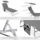 image 5 of Set of 2 Sun Loungers - foldable, adjustable sun canopy | Grey | grey | 1