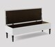 image 2 of Alyana 90cm Wide Tufted Rectangle Ottoman Storage Bench - Upholstery Velvet Shoe Bench with Turned Wooden Legs