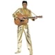 image 2 of Elvis Presley Mens Shiny Costume - Gold - L | Multi | L