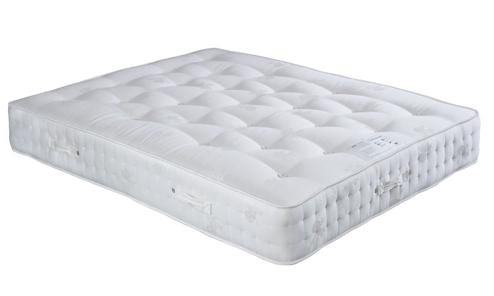 image 1 of Signature Platinum 2000 Pocket Sprung Duckegg Linen 2 Drawer Divan Set And Milan Headboard Small Double