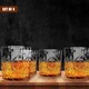 image 6 of GEEZY Set of 4 Whisky Glasses 230ML Transparent Tumbler Set for Spirits Cocktail Water