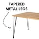 image 3 of Augusta Industrial Pine Rectangular Dining Table with Solid Wood Top - Antique Wax Finish and Metal Hairpin Legs | Brown | Brown | Large | 1