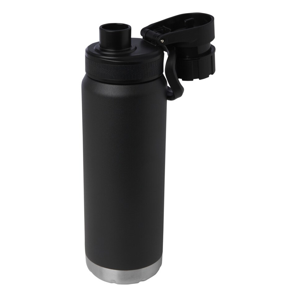 image 1 of Floso Fortis Stainless Steel 700ml Insulated Water Bottle | Black | Solid Black | 1