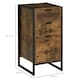 image 7 of HOMCOM Industrial 3-Drawer Bedroom Chest of Drawers with Metal Frame, Brown