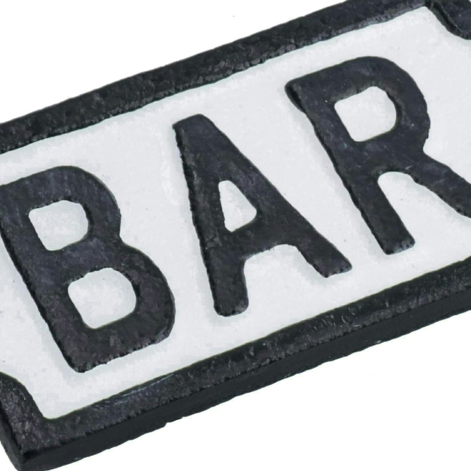 image 1 of Bar Cast Iron Sign Plaque Door Wall House Gate Post Hotel Restaurant Pub Home