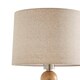 image 4 of Kayleigh Wooden Table Lamp with Cream Shade