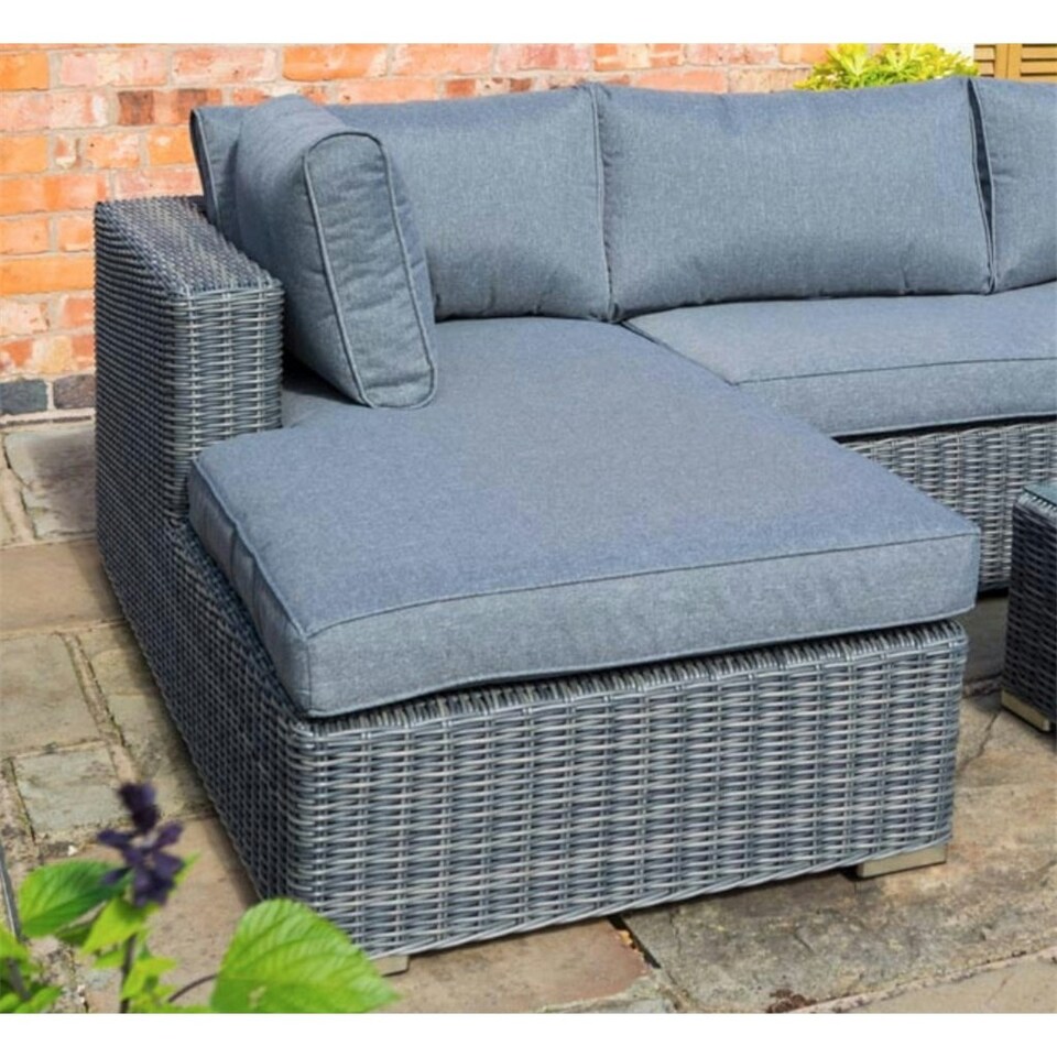 image 1 of 4 Seater Grey Weave Lounger Set